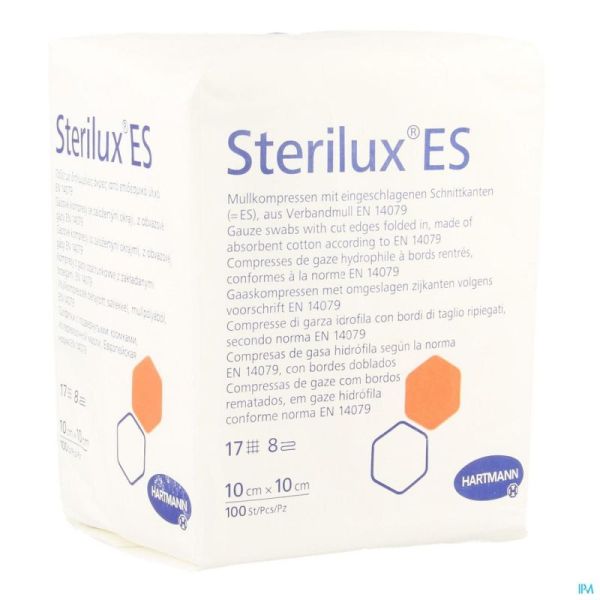Sterilux es cp n/st 8pl 10,0x10,0cm 100 4188045