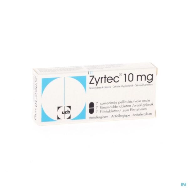 Zyrtec 10 mg comp pell 7 x 10 mg