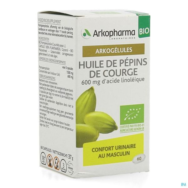 Arkogélules Huile de pépins de courge 60 capsules