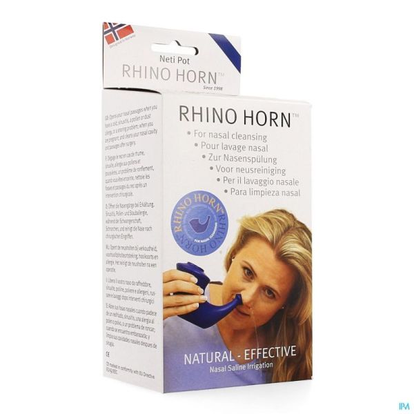 Rhino horn lave nez bleu