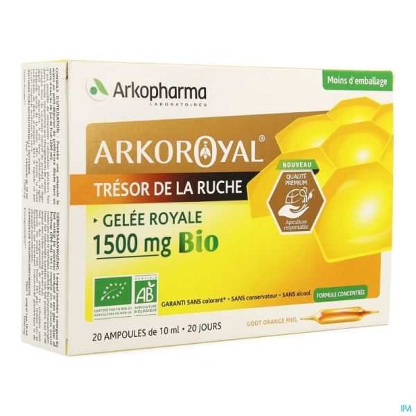 Arkoroyal gelee royale bio 1500mg amp 20x10ml