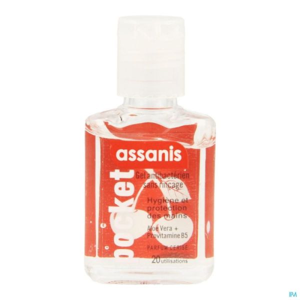 Assanis pocket gel mains cerise 20ml