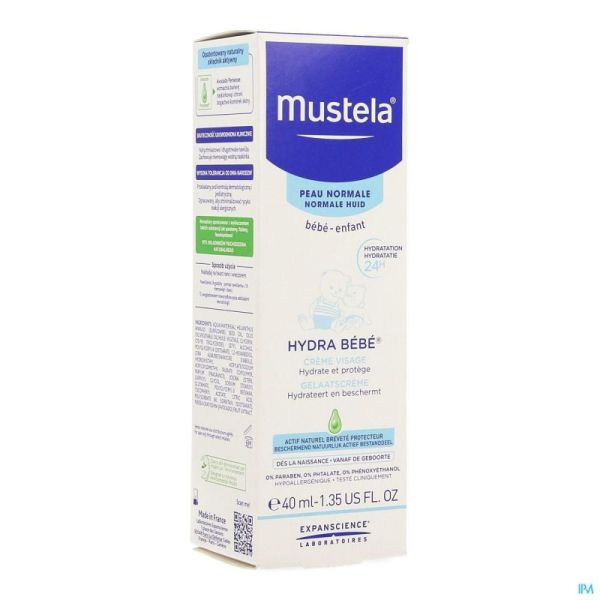 Mustela bb hydra creme visage nf tube 40ml