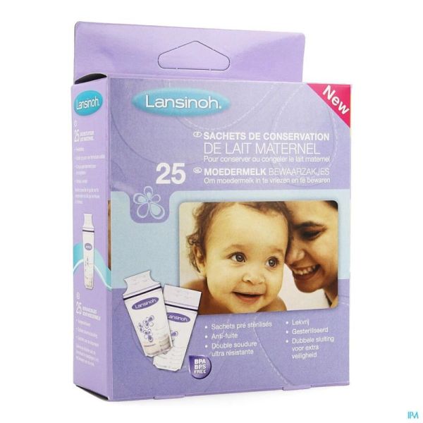 Lansinoh sac conservation lait maternel 25 99204