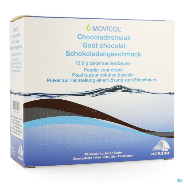 Movicol gout chocolat sachets 20 x 13,7 g