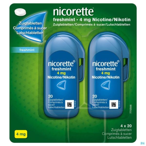 Nicorette freshmint comp a sucer 80x4mg