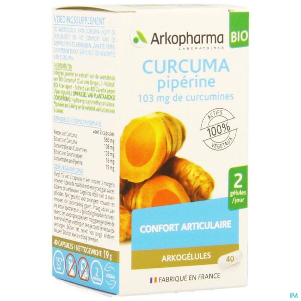 Arkogelules curcuma bio caps 40