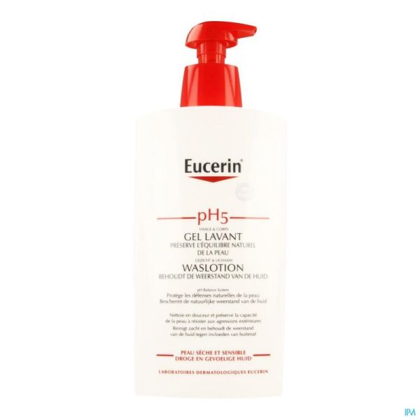 Eucerin ph5 peau sensible savon liquid+pompe 1l