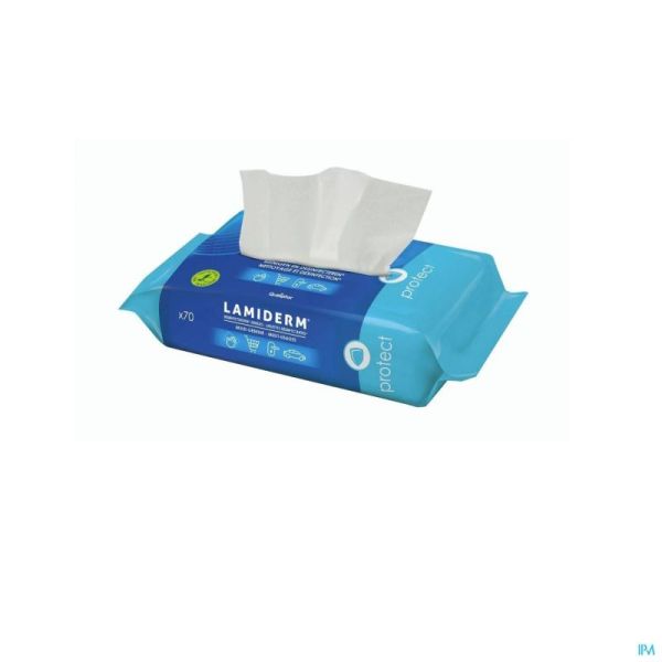 Lamiderm protect lingettes desinfect. flowpack 70