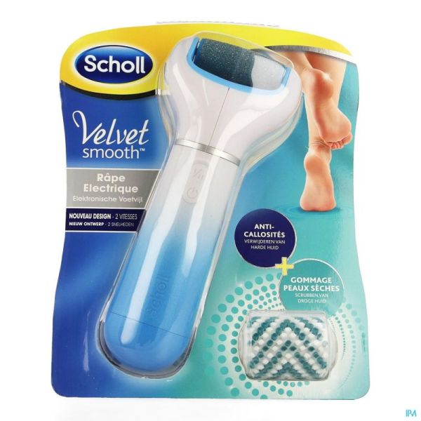 Scholl velvet smooth rape electr.+gommage ps bleu