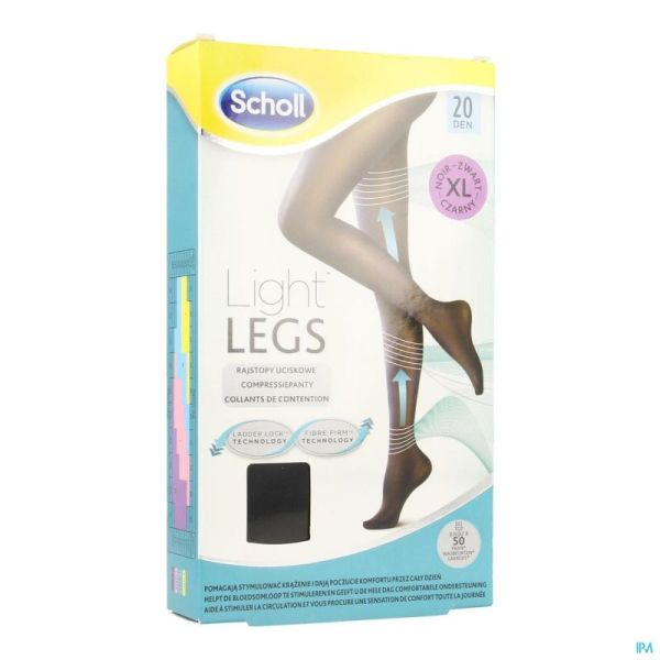 Scholl light legs 20d extra large black