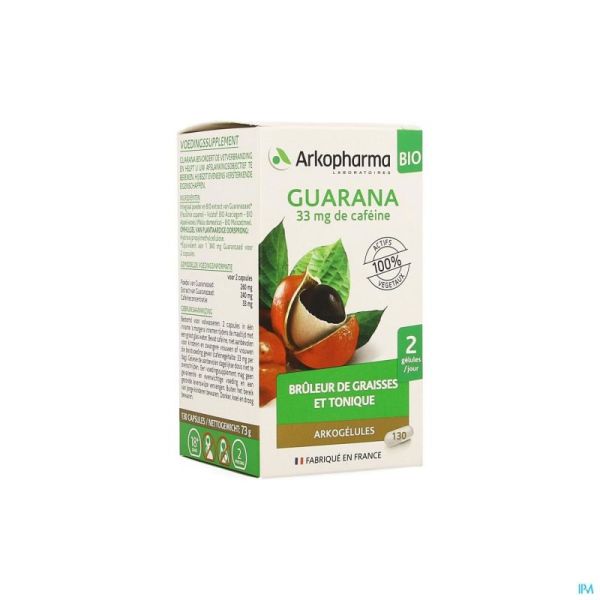 Arkogelules guarana bio caps 130