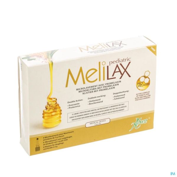 Melilax pediatric microlavement 6x5g aboca