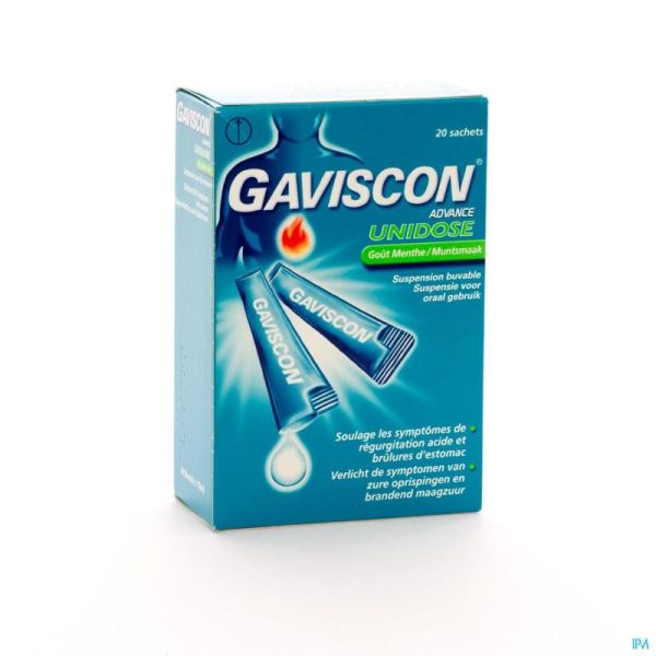 Gaviscon advance susp.orale menthe ud sach 20x10ml
