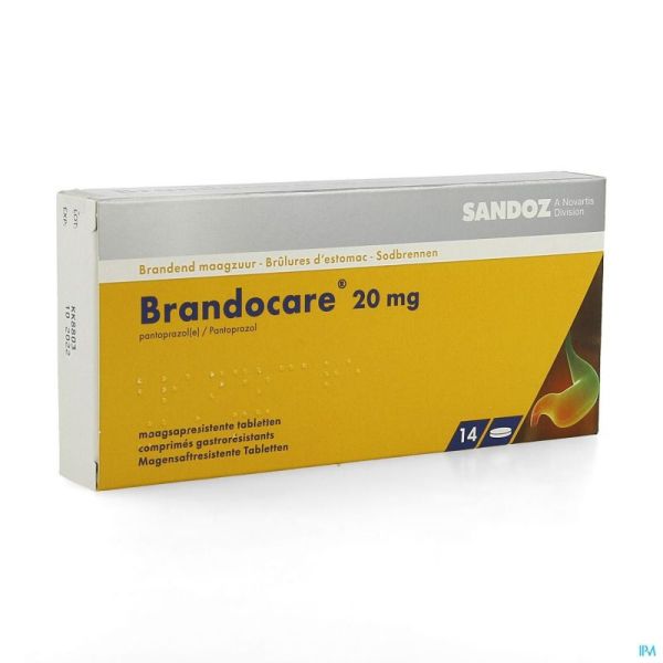 Brandocare 20 mg gastro resist. tabl 14