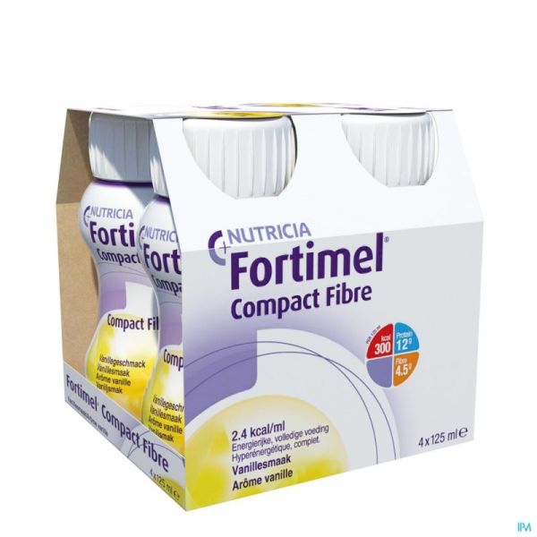 Fortimel compact fibre vanille 4x125ml