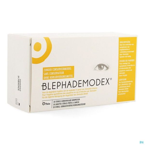 Blephademodex compresse nettoyante yeux 30
